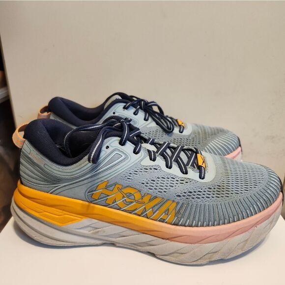 Hoka One One Bondi 7 in "Blue Haze" 1110519 BHBI Sneakers Womens Sz.7.5 Ret.$270 - Picture 2 of 10